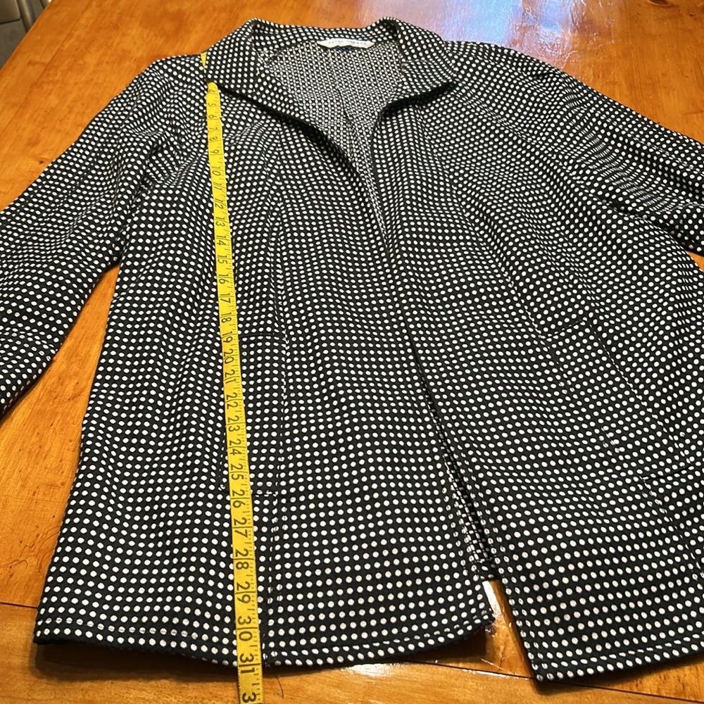 Peter Nygard Black White Polka Dot Jacket - Picture 8 of 12